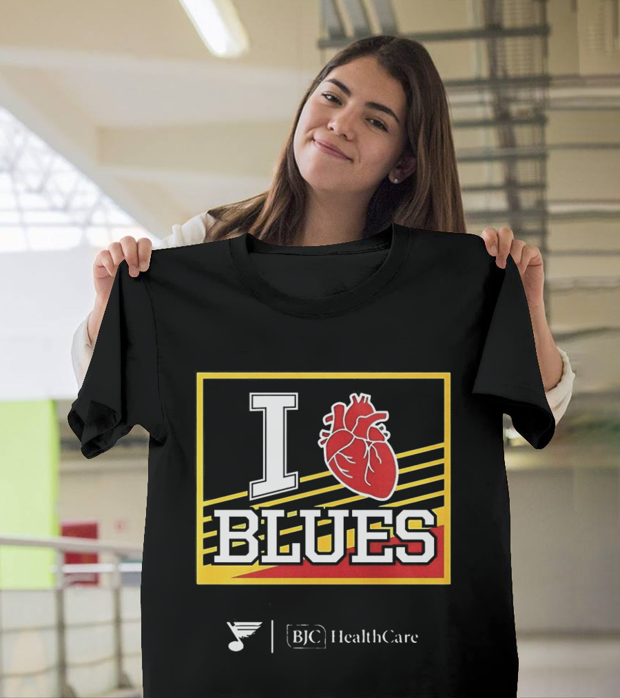 I Heart Blues 2025 BJC Healthcare Promotion T-Shirt