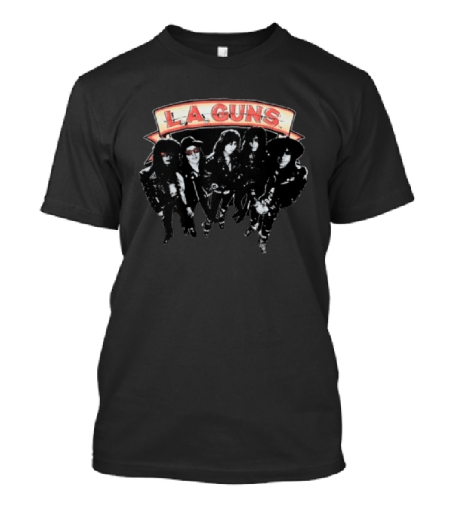 L.A. Guns Hollywood Vampires Tour 1991 Band Photo T-Shirt