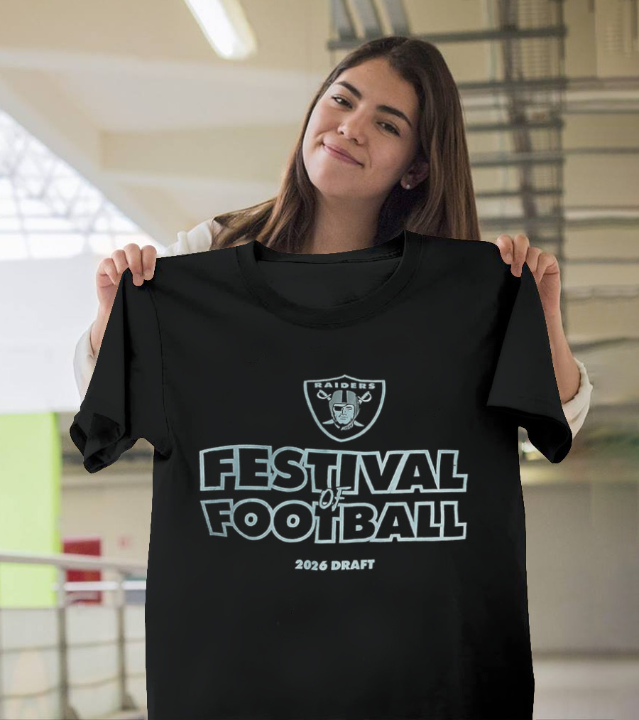 Las Vegas Raiders Festival Of Football 2026 Draft NFL Event T-Shirt