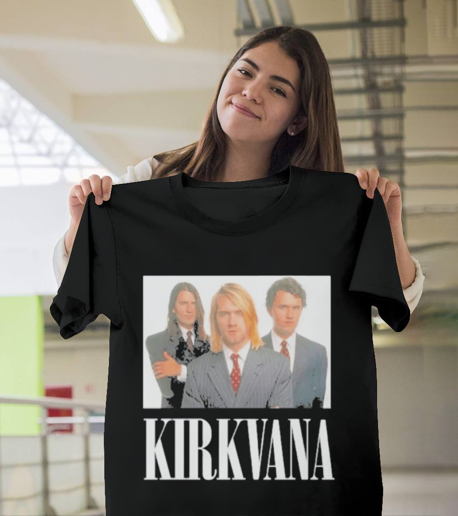 Kirkvana Nirvana Kurt Cobain Dave Grohl Suit T-Shirt