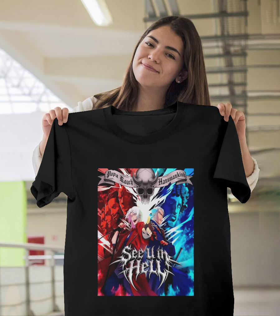 Papa Roach Hanumankind Devil May Cry Season 2 See U In Hell Song T-Shirt