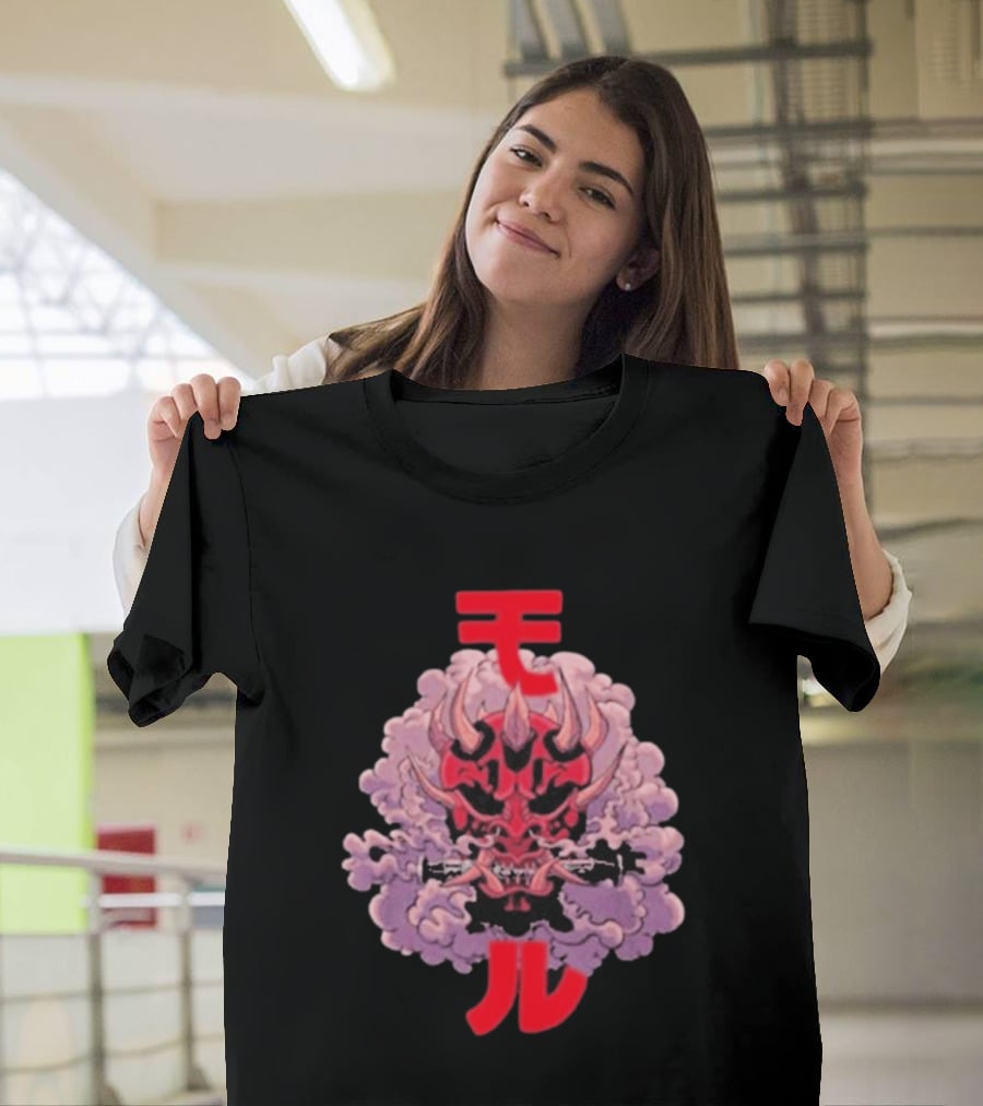 Screencrush Warrior Of Vengeance Oni Mask Kanji T-Shirt