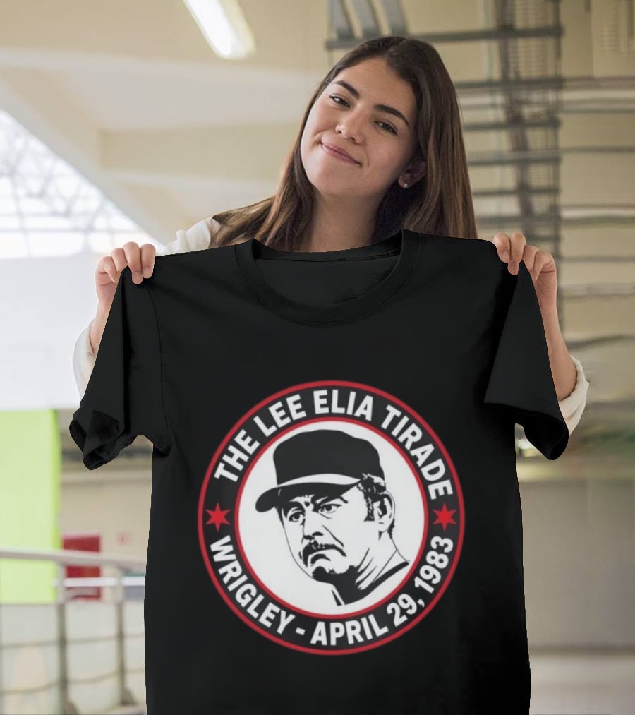 The Lee Elia Tirade Wrigley April 29 1983 Circular Badge With Baseball Cap T-Shirt