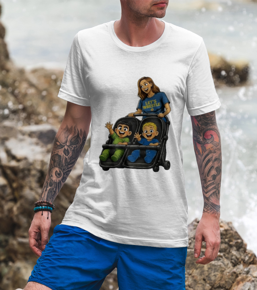 Pro Wrestling Tees Let's Wrestle Mother Lareesa Double Stroller Kids T-Shirt