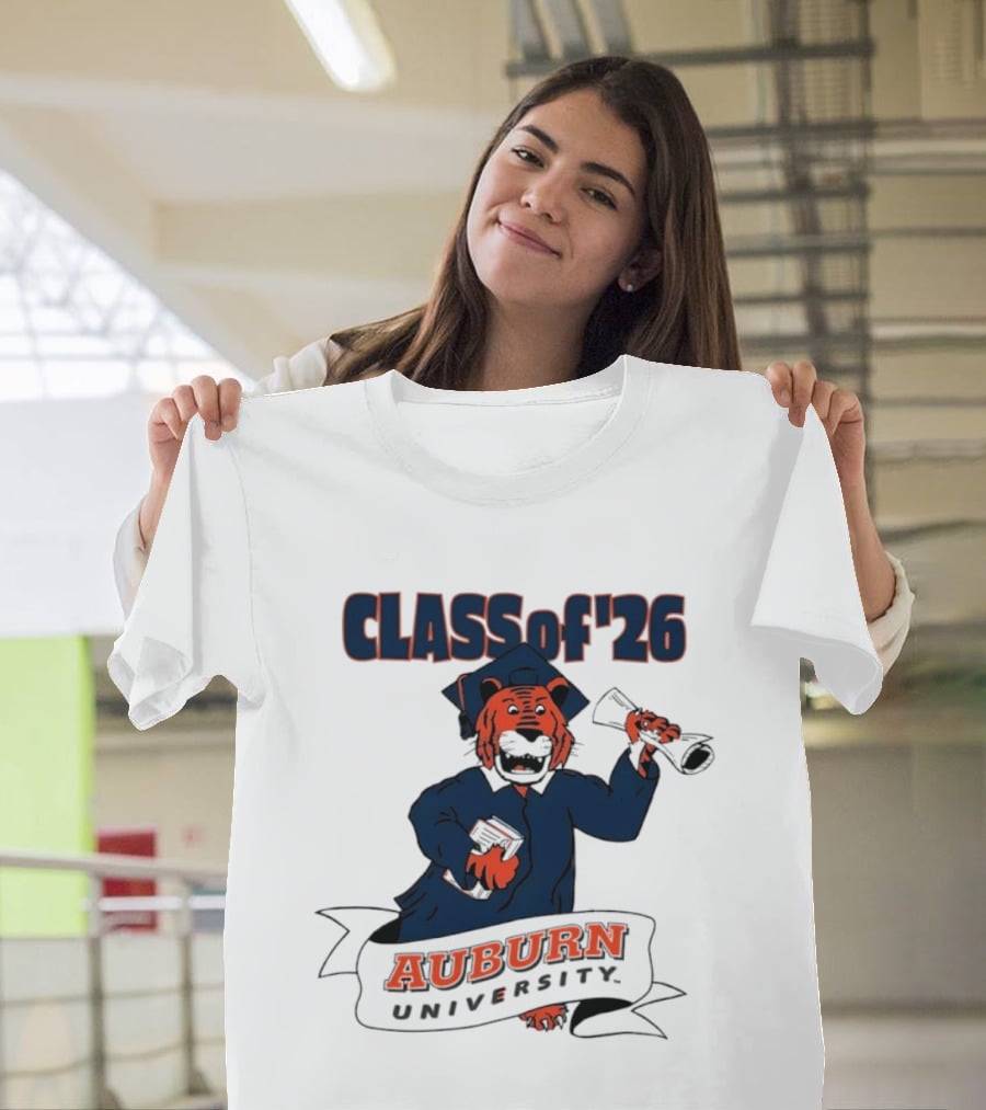 Auburn University Class Of 2026 Tiger Graduation T-Shirt