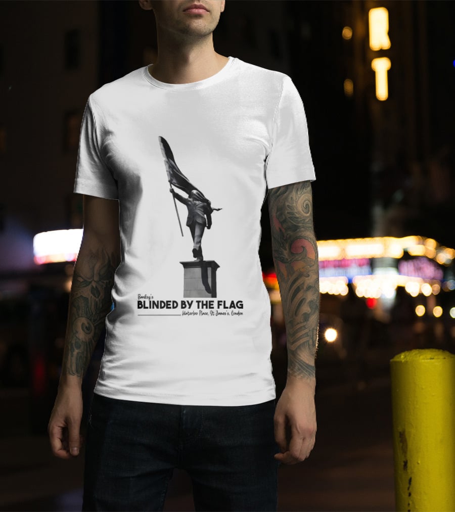 Banksy Blinded By The Flag London Statue T-Shirt