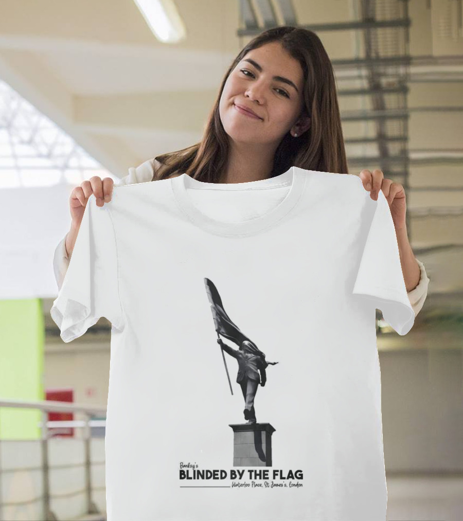 Banksy Blinded By The Flag London Statue T-Shirt