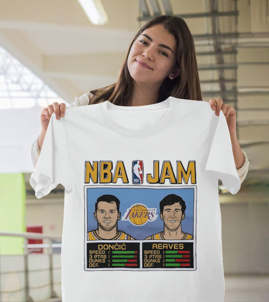 NBA Jam Luka Doncic Austin Reaves Los Angeles Lakers T-Shirt
