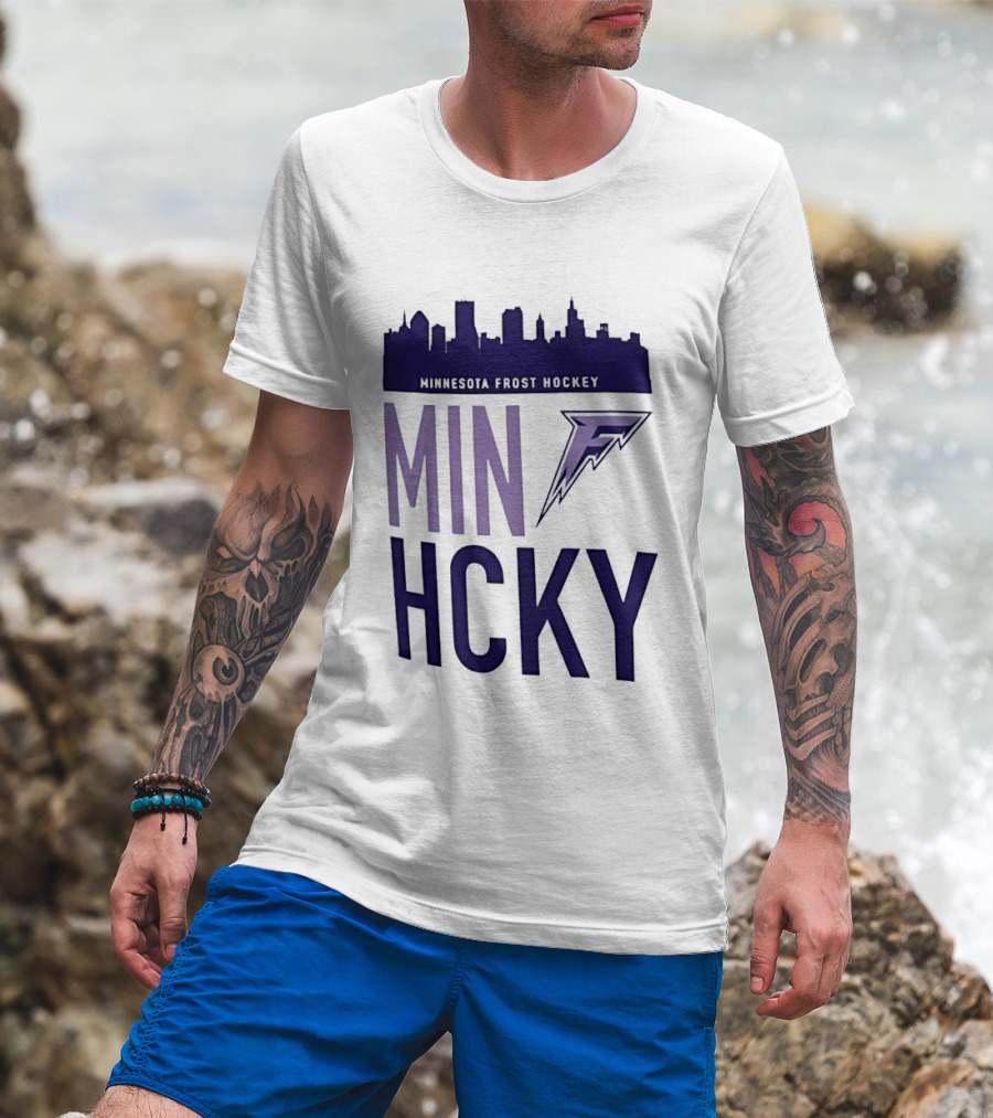 Minnesota Frost Hockey Skyline MVP MIN HCKY F T-Shirt