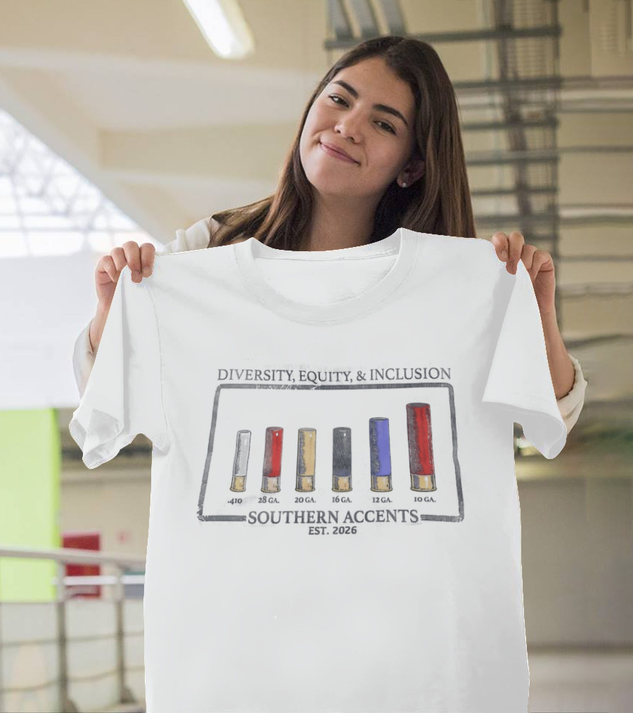 Diversity Equity And Inclusion Southern Accents 2026 Colorful Cartridges T-Shirt