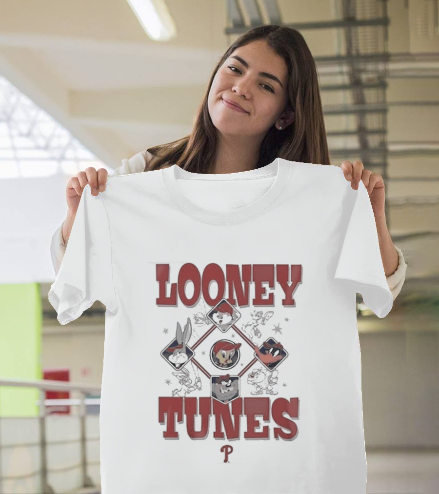 Philadelphia Phillies Looney Tunes Characters Collaboration T-Shirt