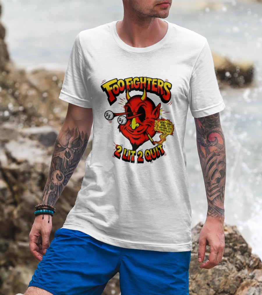 Foo Fighters Secret Show New York City Irving Plaza 2 Lit 2 Quit 2026 T-Shirt
