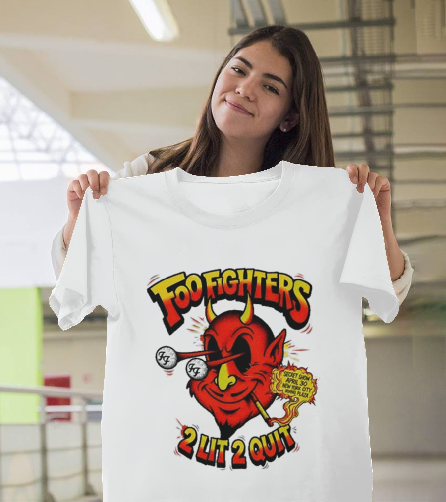 Foo Fighters Secret Show New York City Irving Plaza 2 Lit 2 Quit 2026 T-Shirt