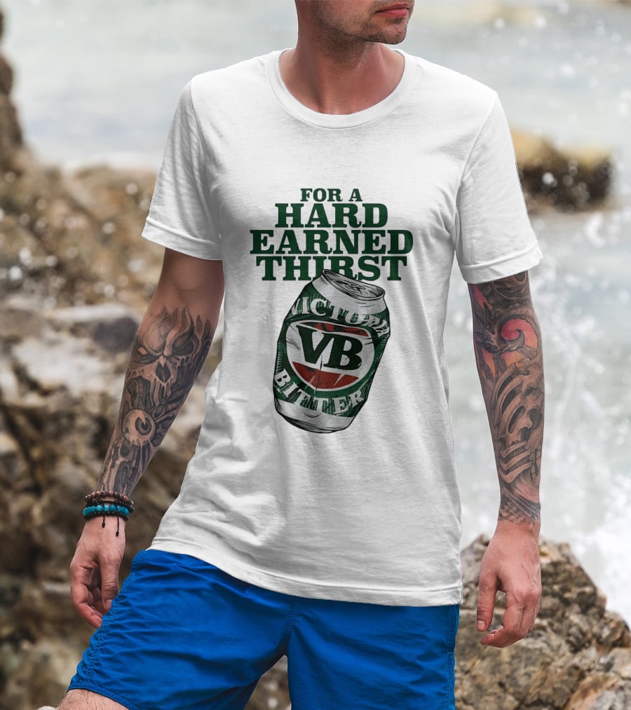 Victoria Bitter VB Can For A Hard Earned Thirst T-Shirt