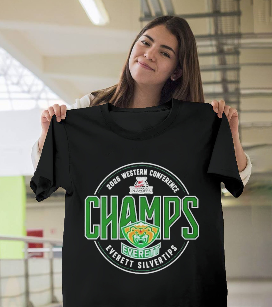 2026 Western Conference Champs Everett Silvertips T-Shirt