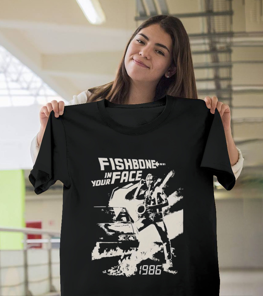 Fishbone In Your Face Band Tour 1986 Vintage Aesthetic T-Shirt