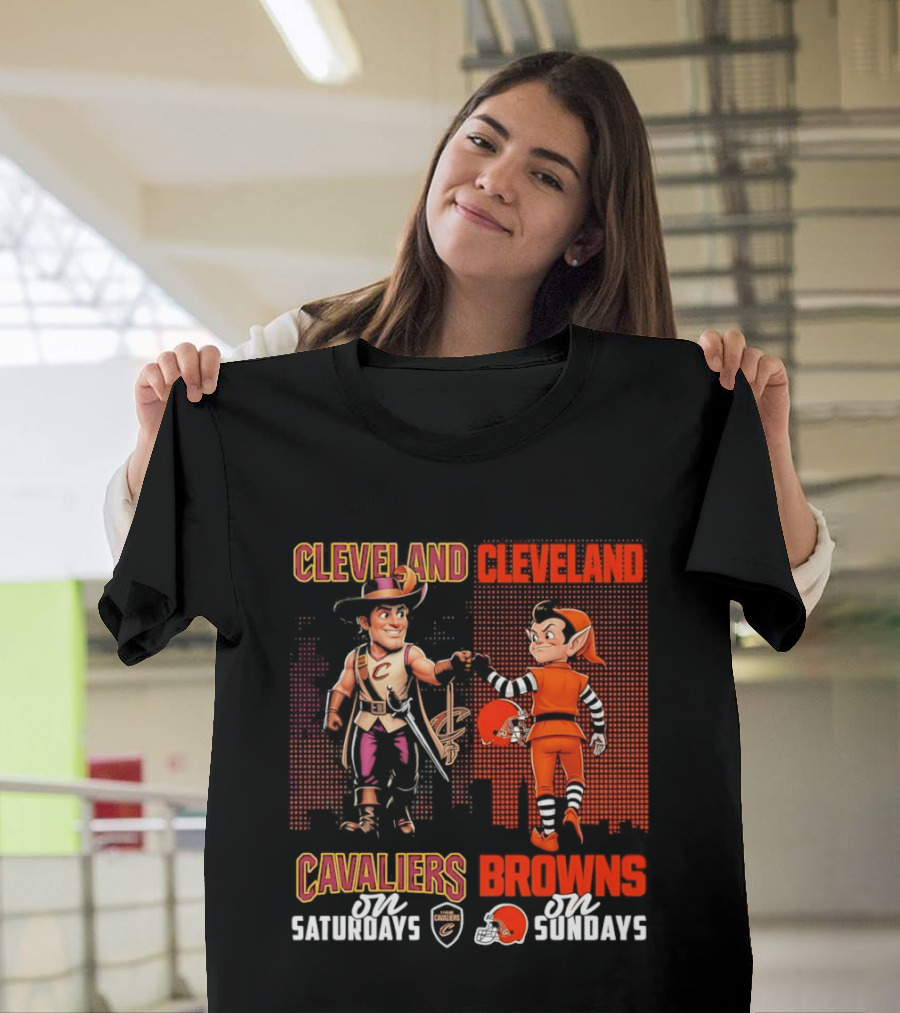 Cleveland Cavaliers On Saturdays Cleveland Browns On Sundays T-Shirt