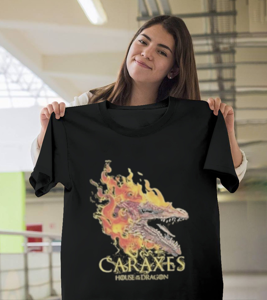 House Of The Dragon Caraxes Fiery Dragon Head T-Shirt