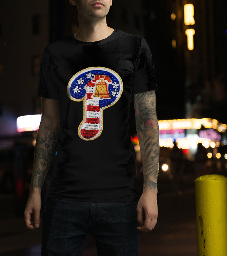Philadelphia Bell Embroidered P American Flag Snapback Hat Kelly Oubre Jr T-Shirt