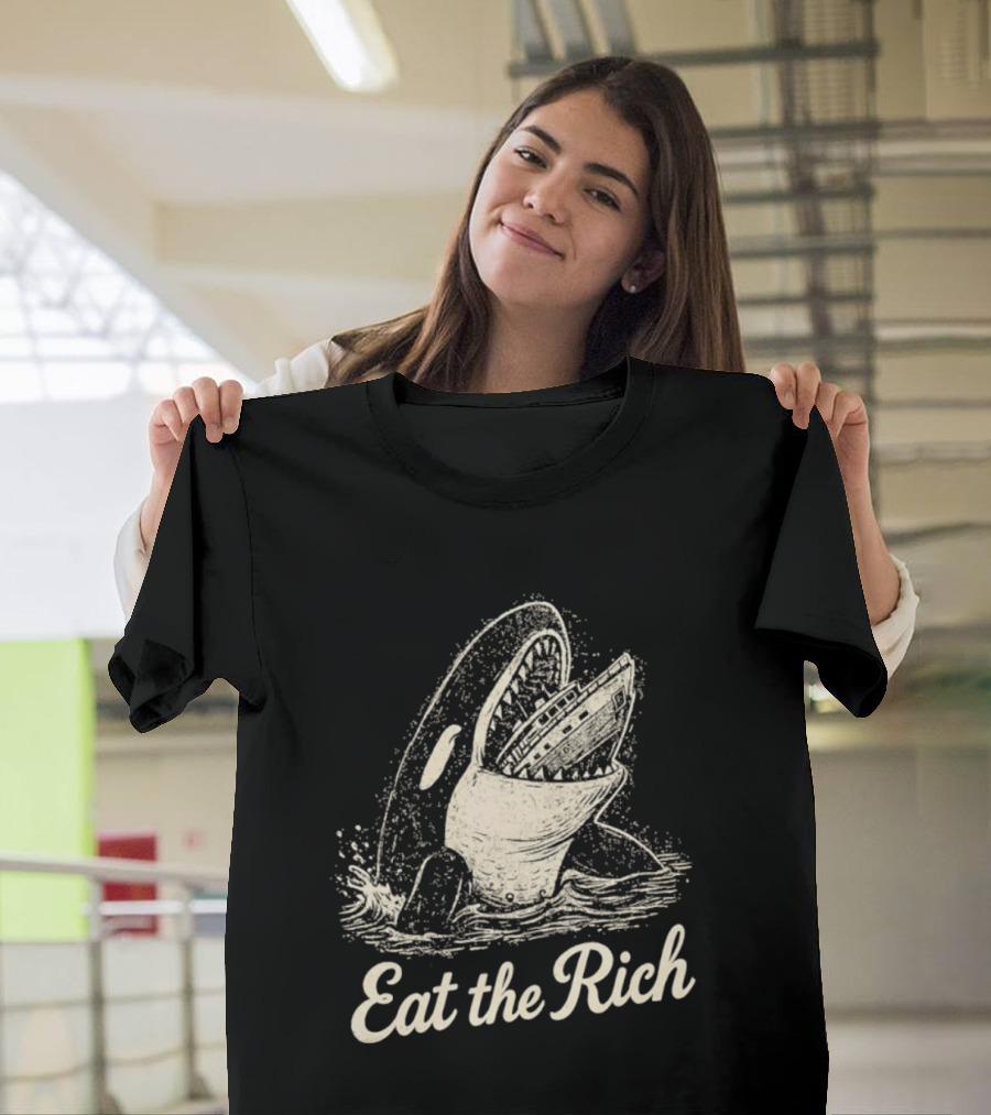 Eat The Rich Killer Whale Boat T-Shirt