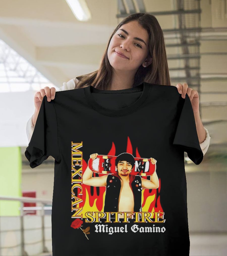 Mexican Spitfire Miguel Gamino Skateboard Fire Rose Vest T-Shirt