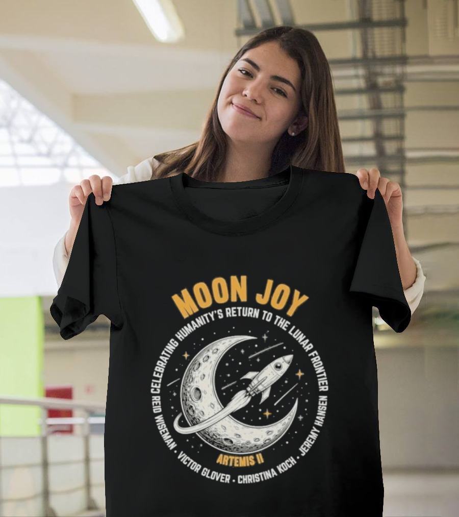 Moon Joy Celebrating Humanity's Return Lunar Frontier Artemis II Rocket Adventure T-Shirt