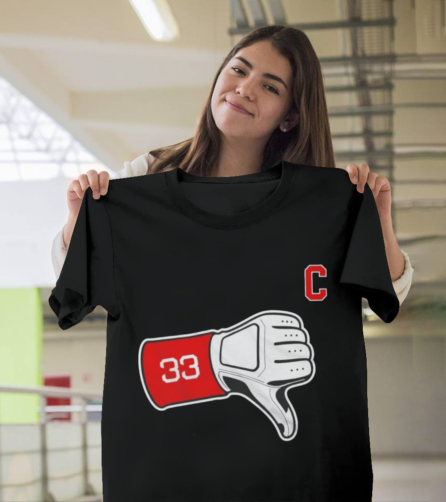 Nice Tek 33 Thumbs Down C Cleveland Guardians T-Shirt