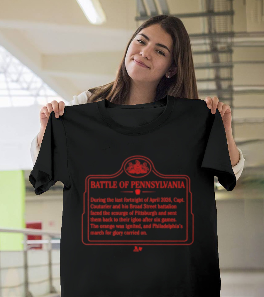 Philadelphia Flyers Battle Of Pennsylvania Hockey Rivalry Since 1967 T-Shirt