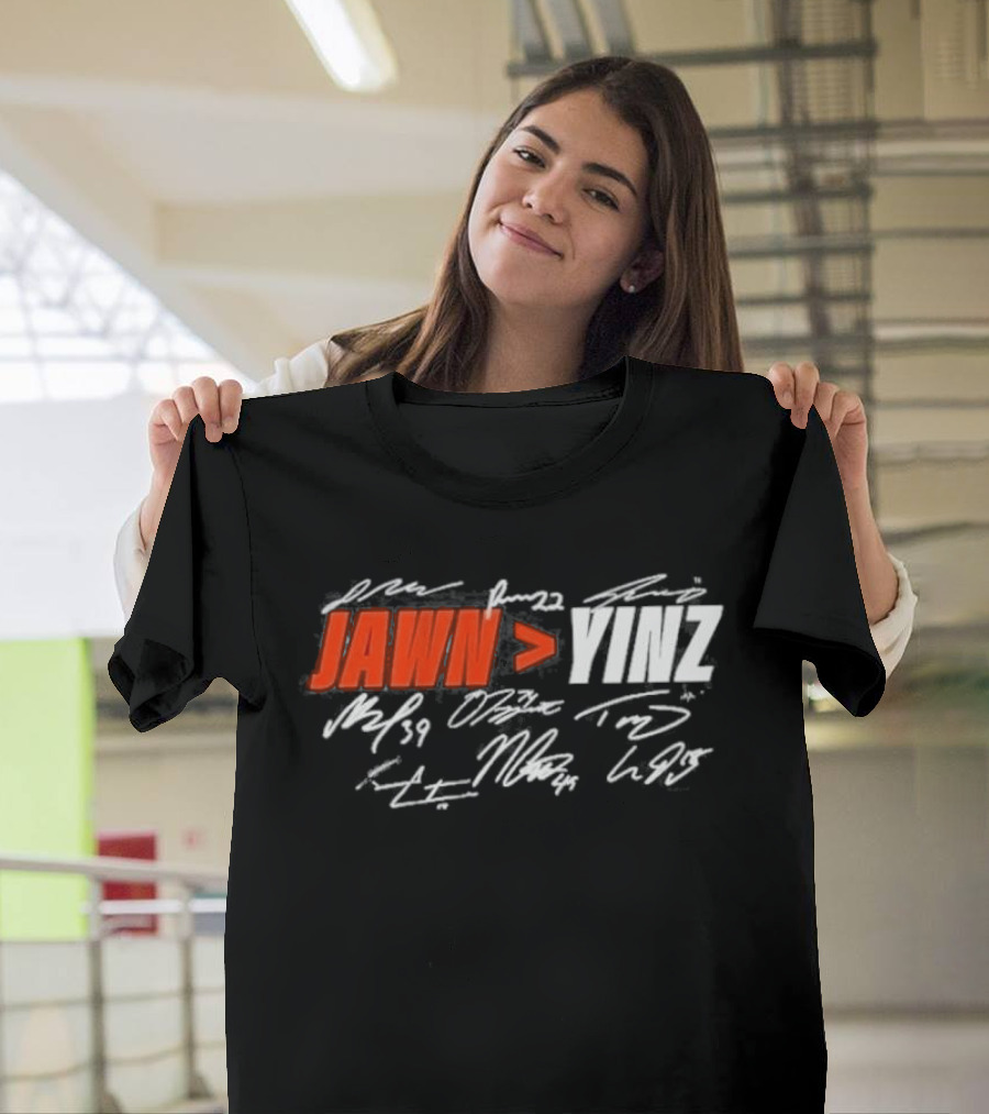 Philadelphia Jawn Greater Than Yinz Signatures T-Shirt