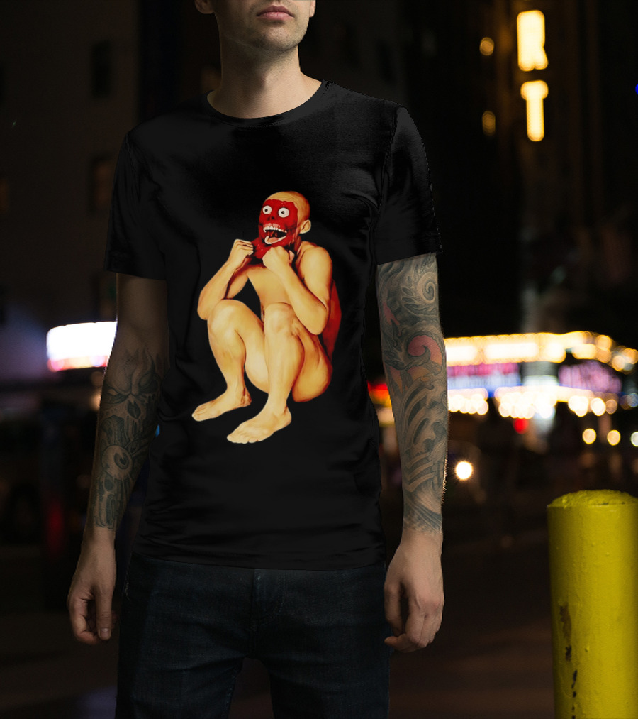 Face Off Meme Bald Character Peeling Illusion T-Shirt