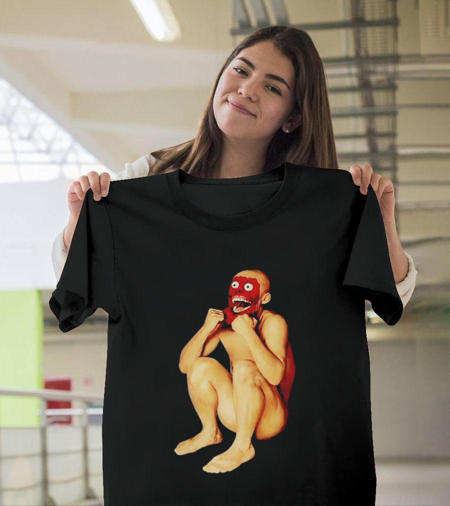 Face Off Meme Bald Character Peeling Illusion T-Shirt