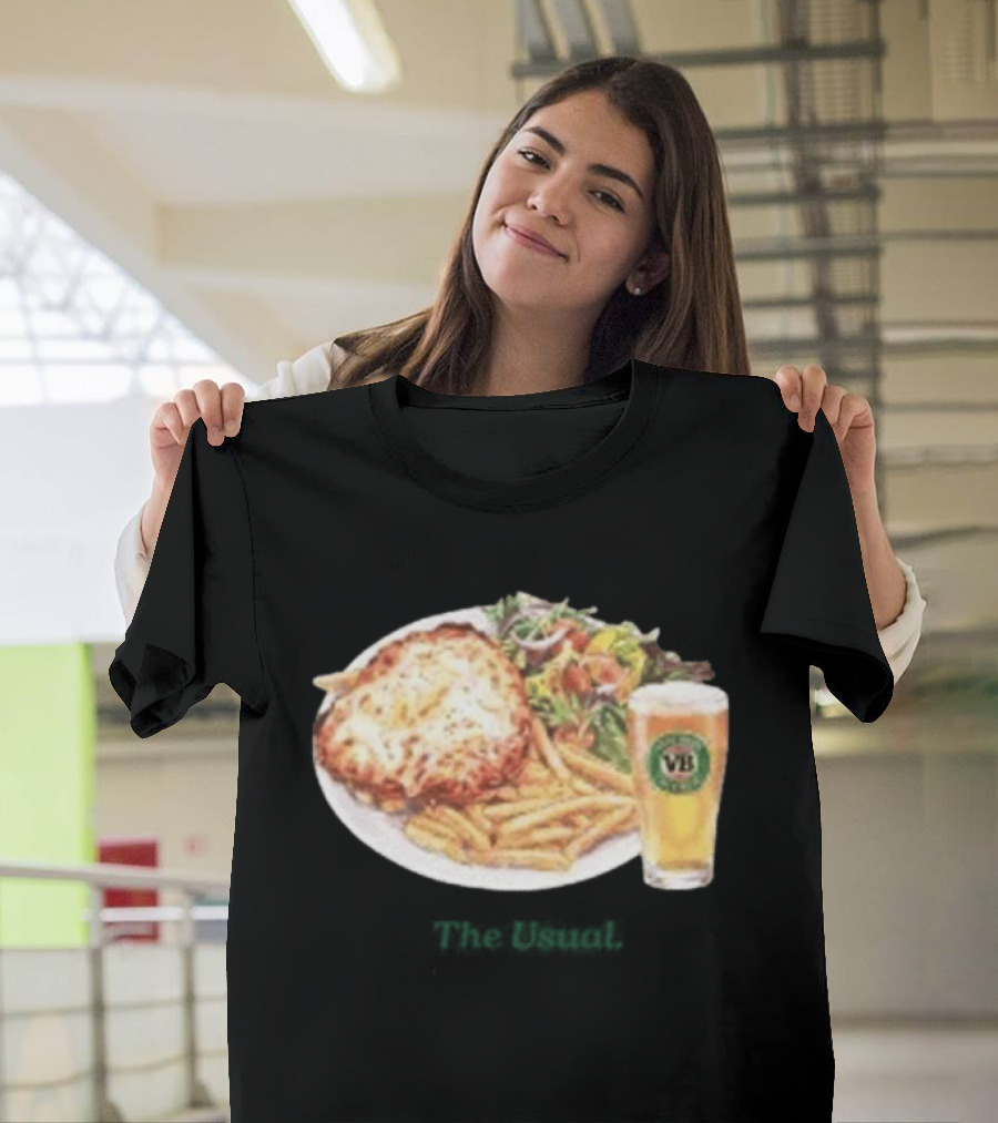 Victoria Bitter The Usual Pot And Parma With VB Pint And Parma Meal T-Shirt