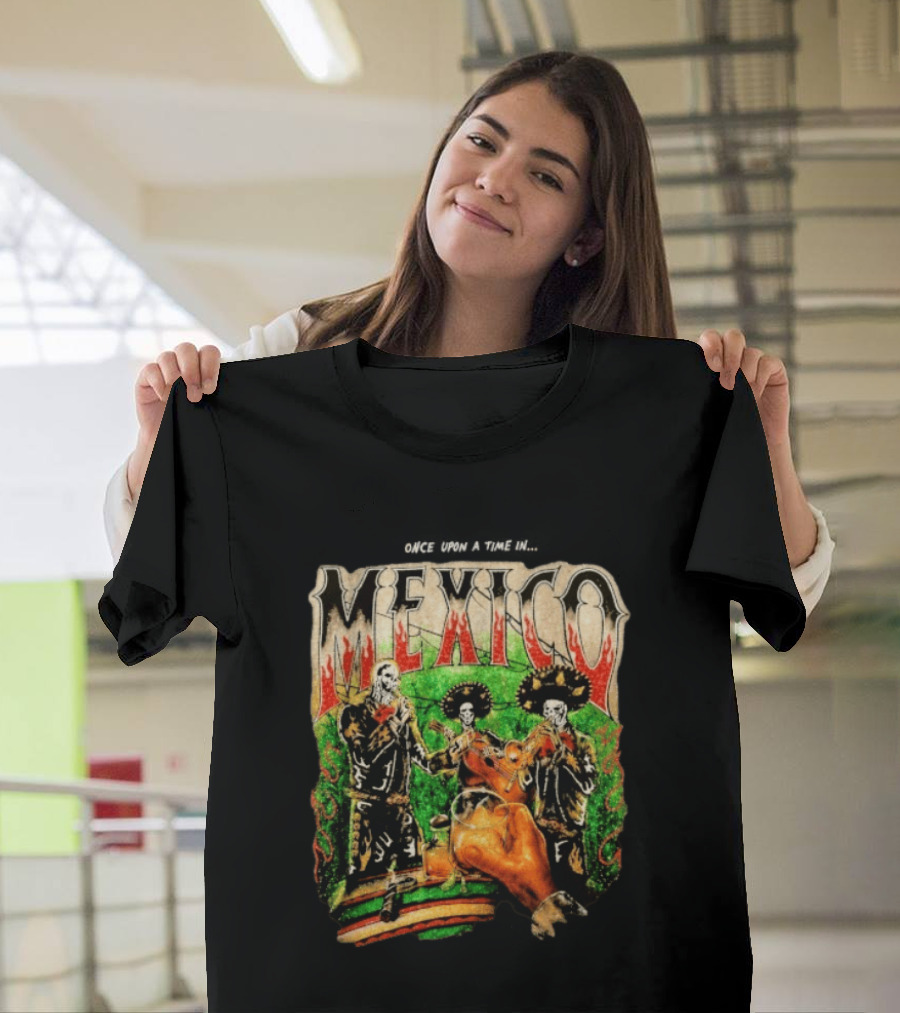 Warren Lotas Mexico Day Of The Dead Mariachi Skulls T-Shirt