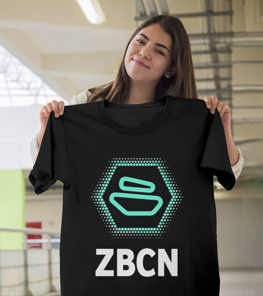 Zebec Network ZBCN Token Hexagon Mint Blue T-Shirt