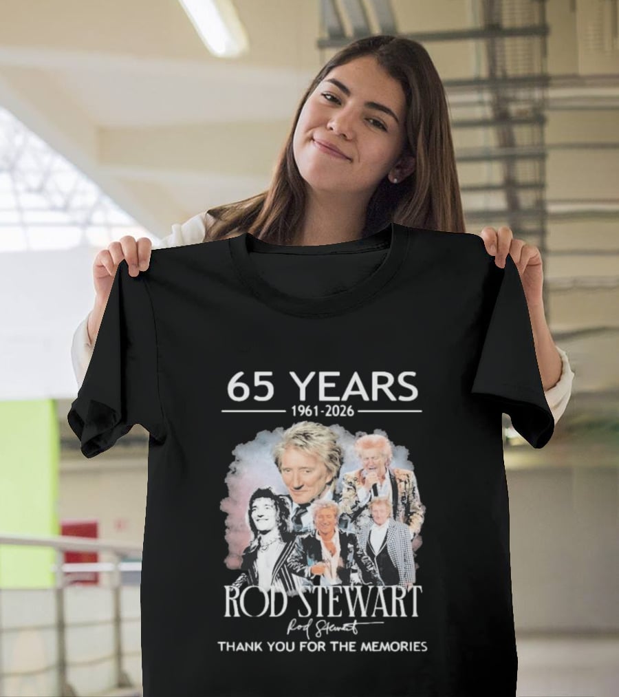 65 Years 1961 2026 Rod Stewart Thank You For The Memories T-Shirt