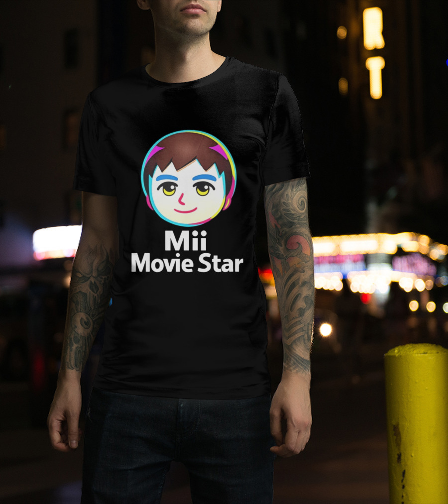 Mii Movie Star Icon Face Emojis T-Shirt