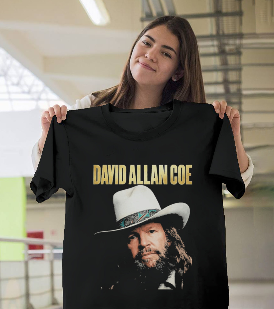 David Allan Coe Country Music Iconic Cowboy Hat T-Shirt