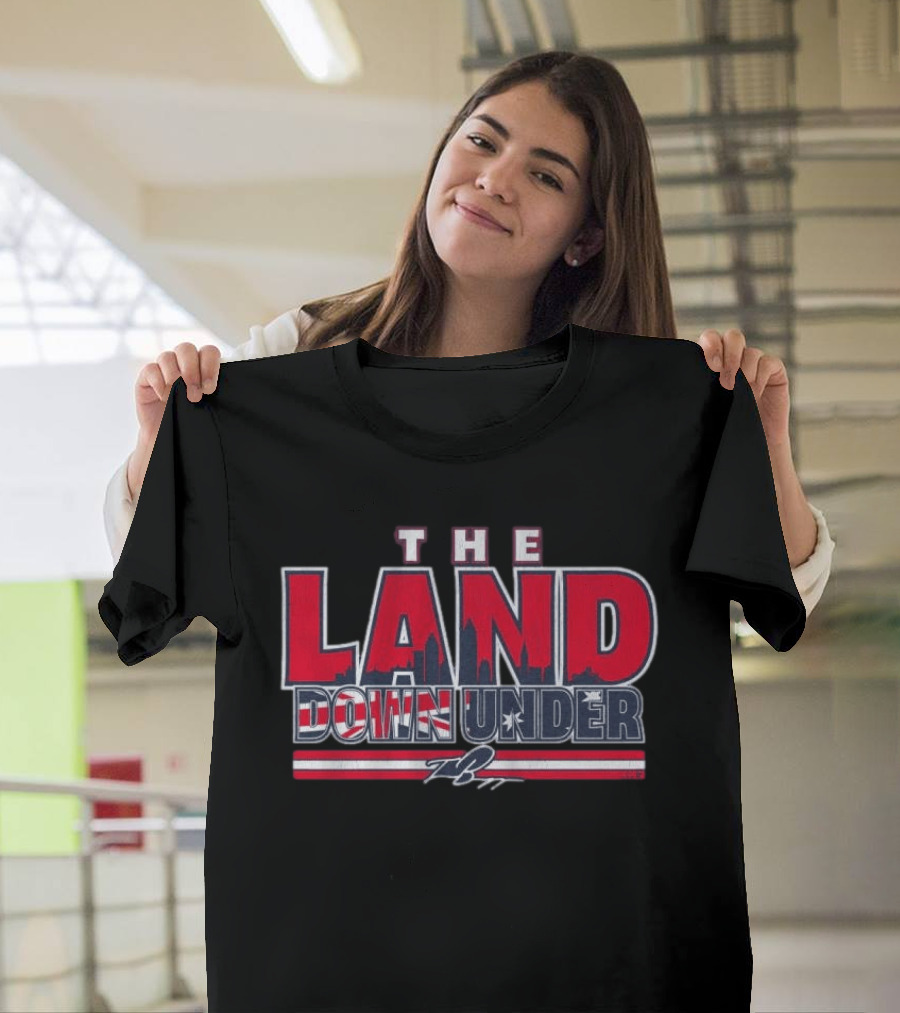 The Land Down Under Travis Bazzana Skyline Stars And Stripes T-Shirt