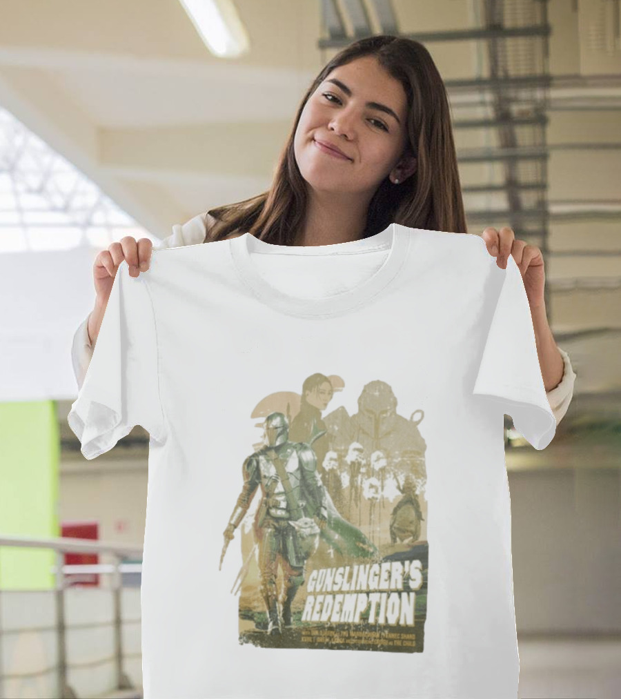 Gunslinger's Redemption Star Wars Heroes Villains 2026 Mandalorian Boba Fett Fennec Shand T-Shirt