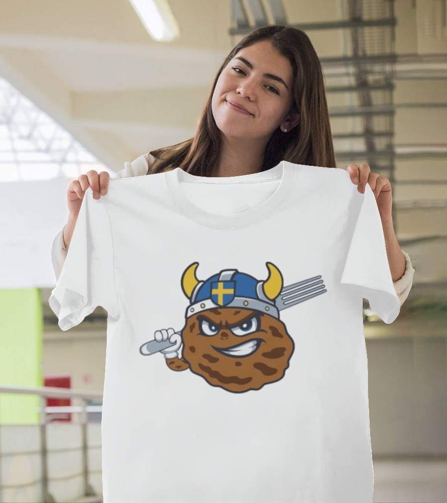 Kane County Cougars Swedish Meatballs 2026 Baseball Viking Helmet Fork T-Shirt