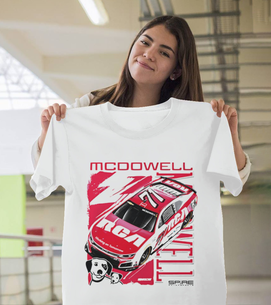 McDowell RCA 2026 Racing Car Number 34 Spire Motorsports T-Shirt
