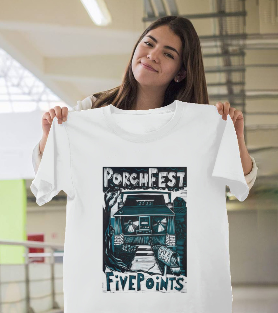 PorchFest FivePoints May 2026 Huntsville AL Music Event T-Shirt