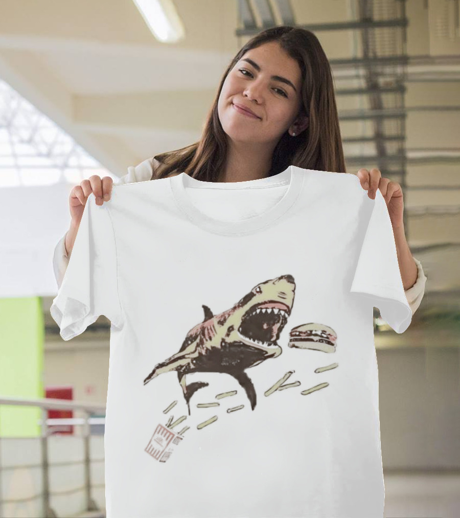 Whataburger Shark Eating Burger And Fries T-Shirt