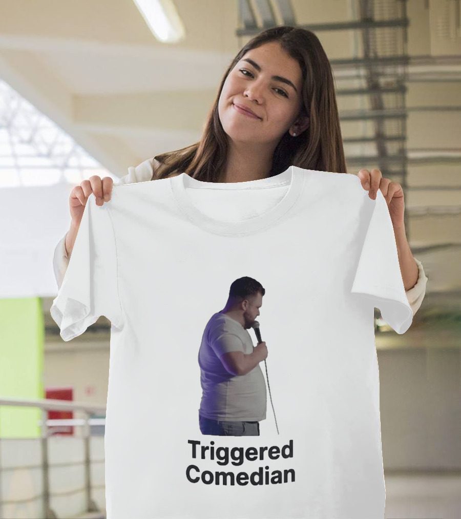 Triggered Comedian Stand Up Microphone Performance T-Shirt