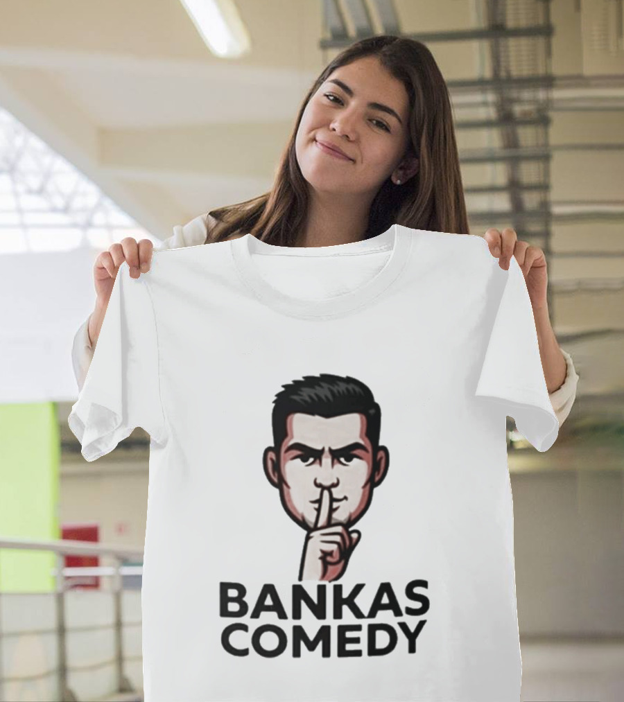 Bankas Comedy Silenced Finger Gesture T-Shirt