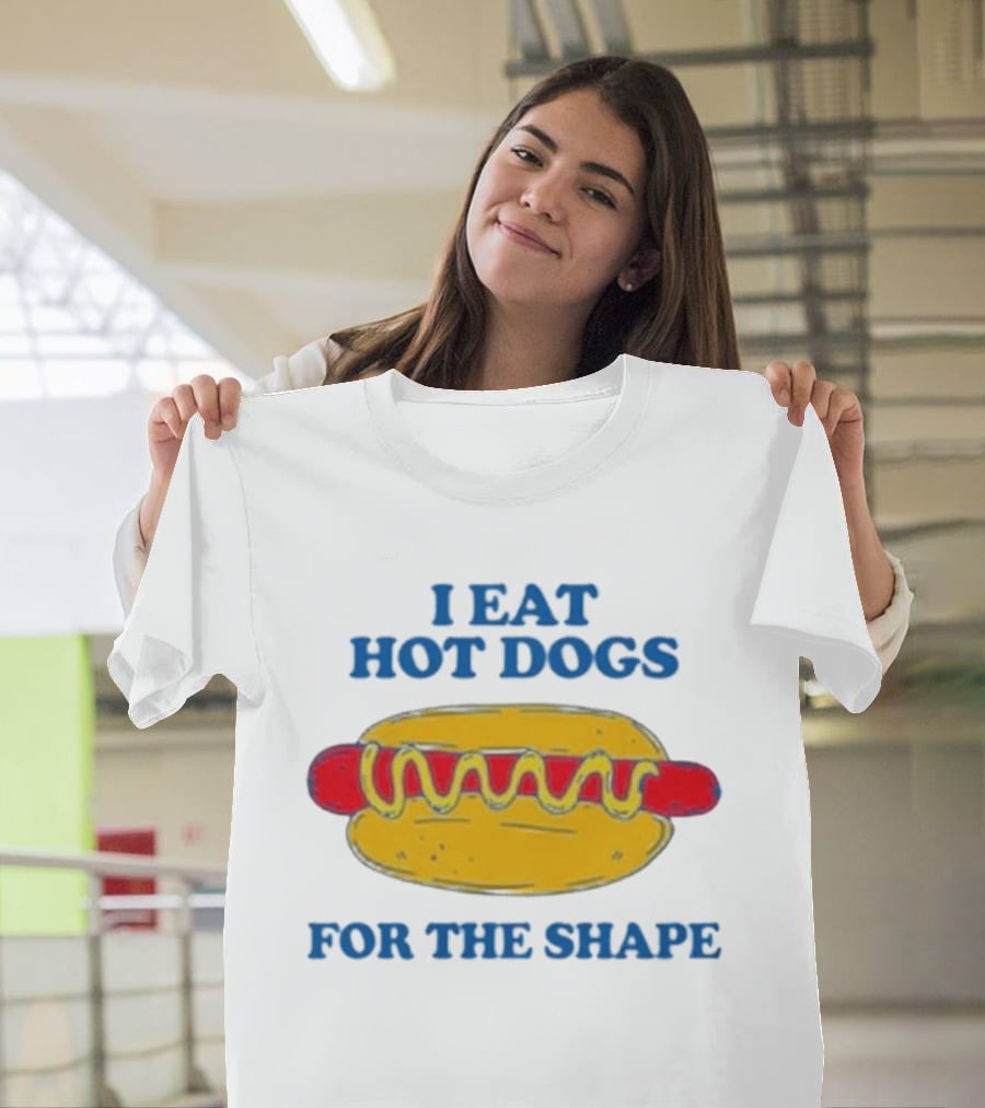 I Eat Hot Dogs For The Shape Yellow And Red Hot Dog T-Shirt
