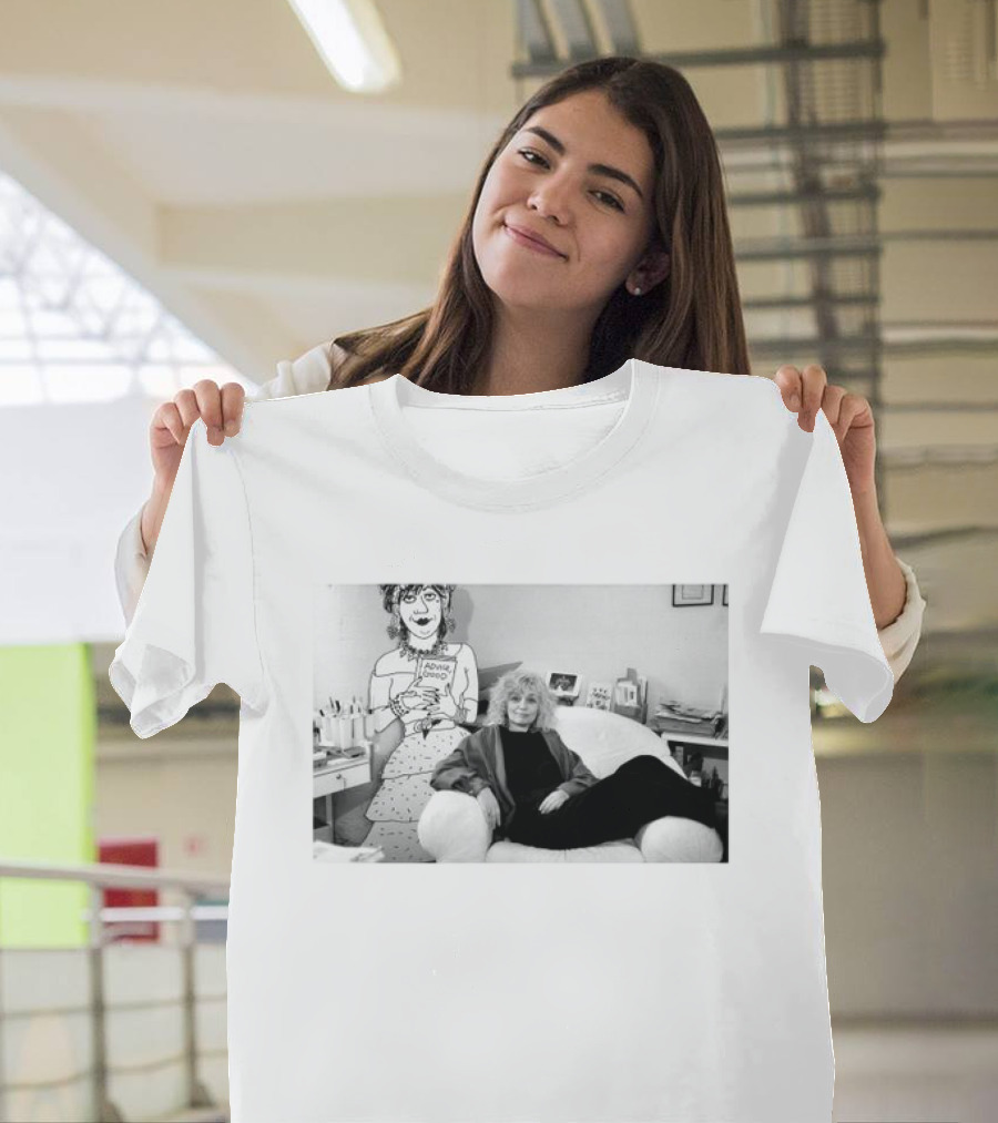 Nicole Hollander With Iconic Advice Lady Cartoon T-Shirt