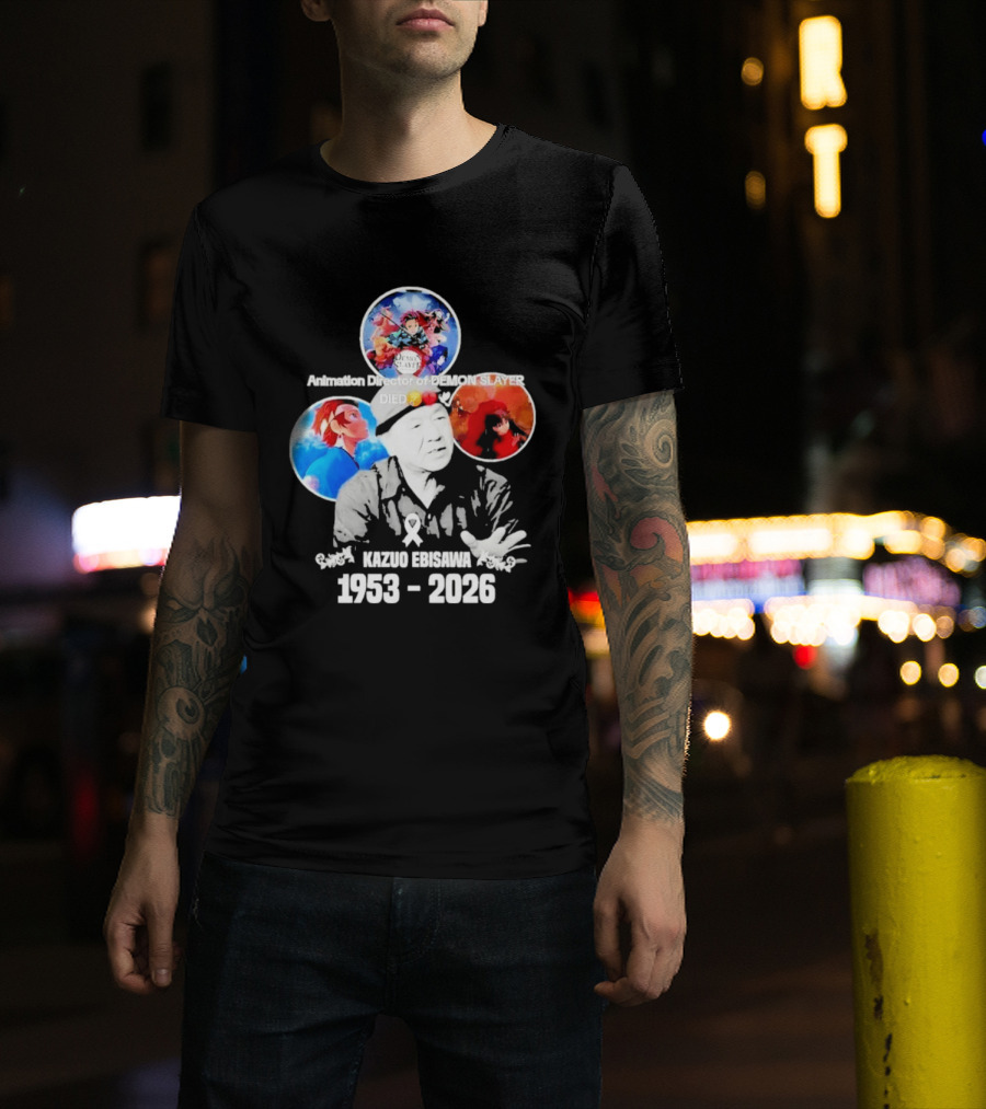 Kazuo Ebisawa 1953 2026 Animation Director Of Manga Slayer Died T-Shirt
