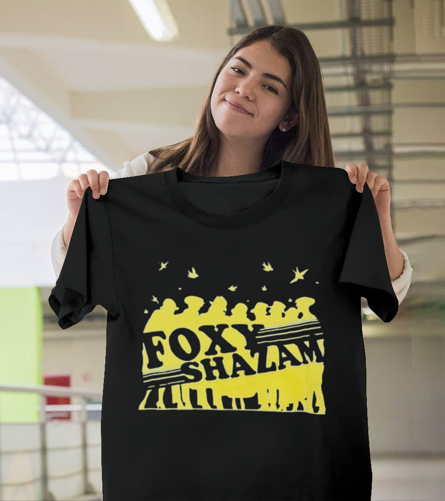Foxy Shazam Yellow Silhouettes And Birds T-Shirt