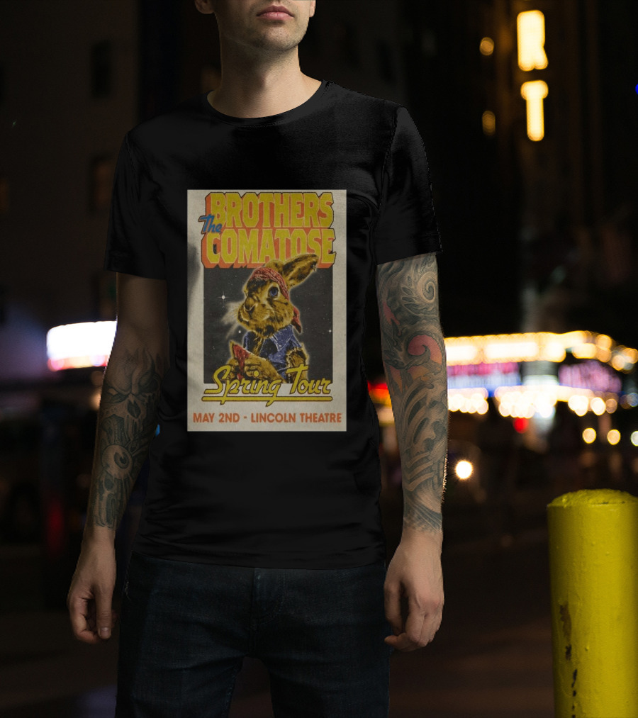 Brothers Comatose Spring Tour May 2nd Lincoln Theatre Rabbit Bandana T-Shirt